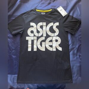 ASICS TIGER block logo tee rare NWT